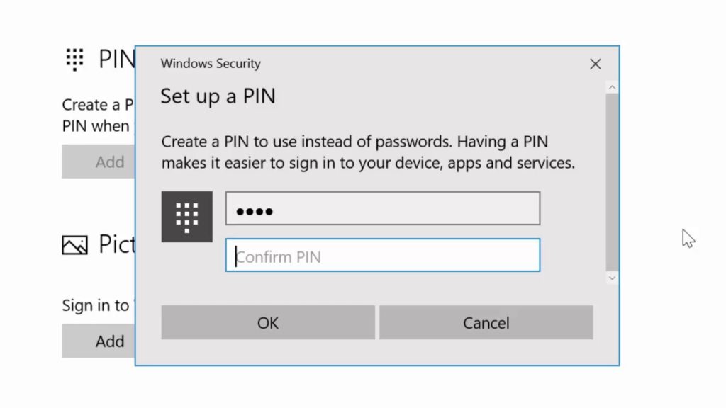 pin code not available windows 11